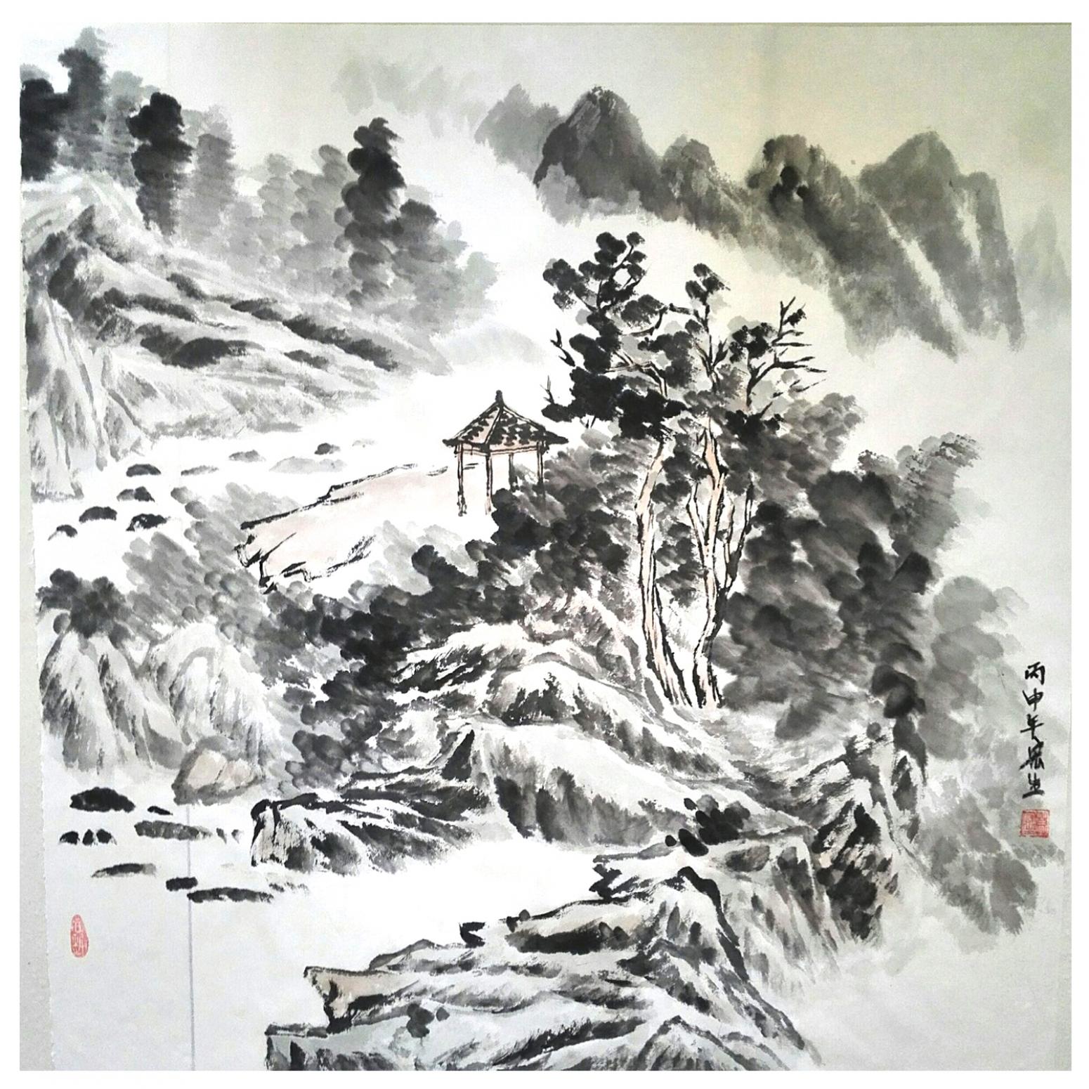 莫宏生国画作品《【雾都】作者莫宏生》