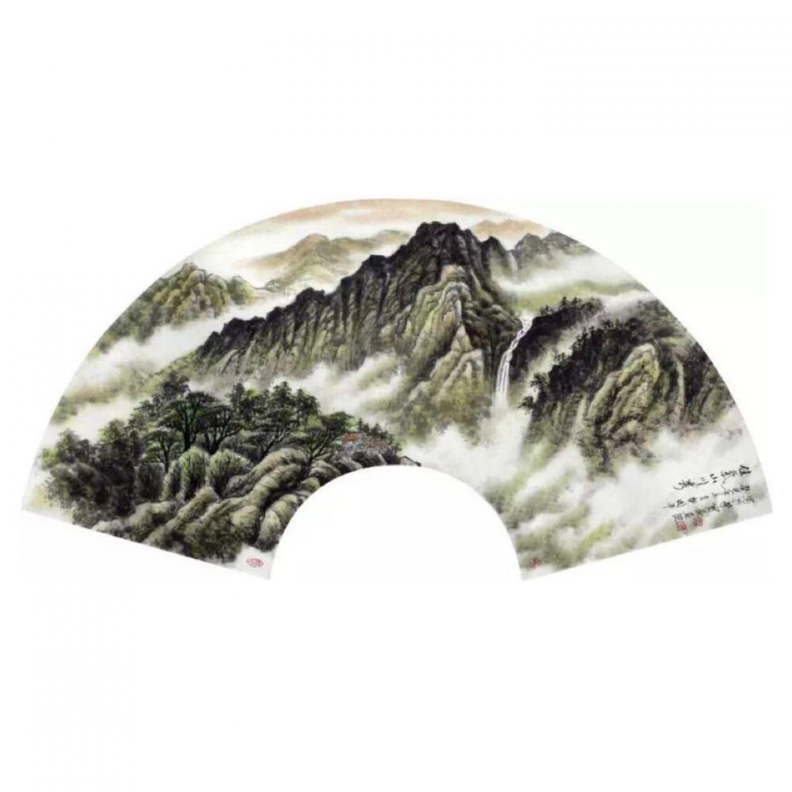 樊国平国画作品《佳气山川秀】》