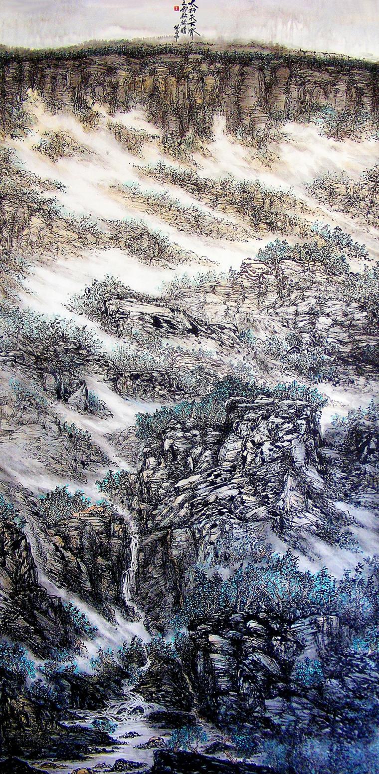 王林昌国画作品《【太行天下】作者王林昌》【图0】