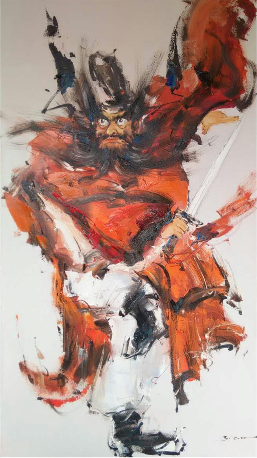 卢锦华油画作品《【钟馗降魔】作者卢锦华》【图0】