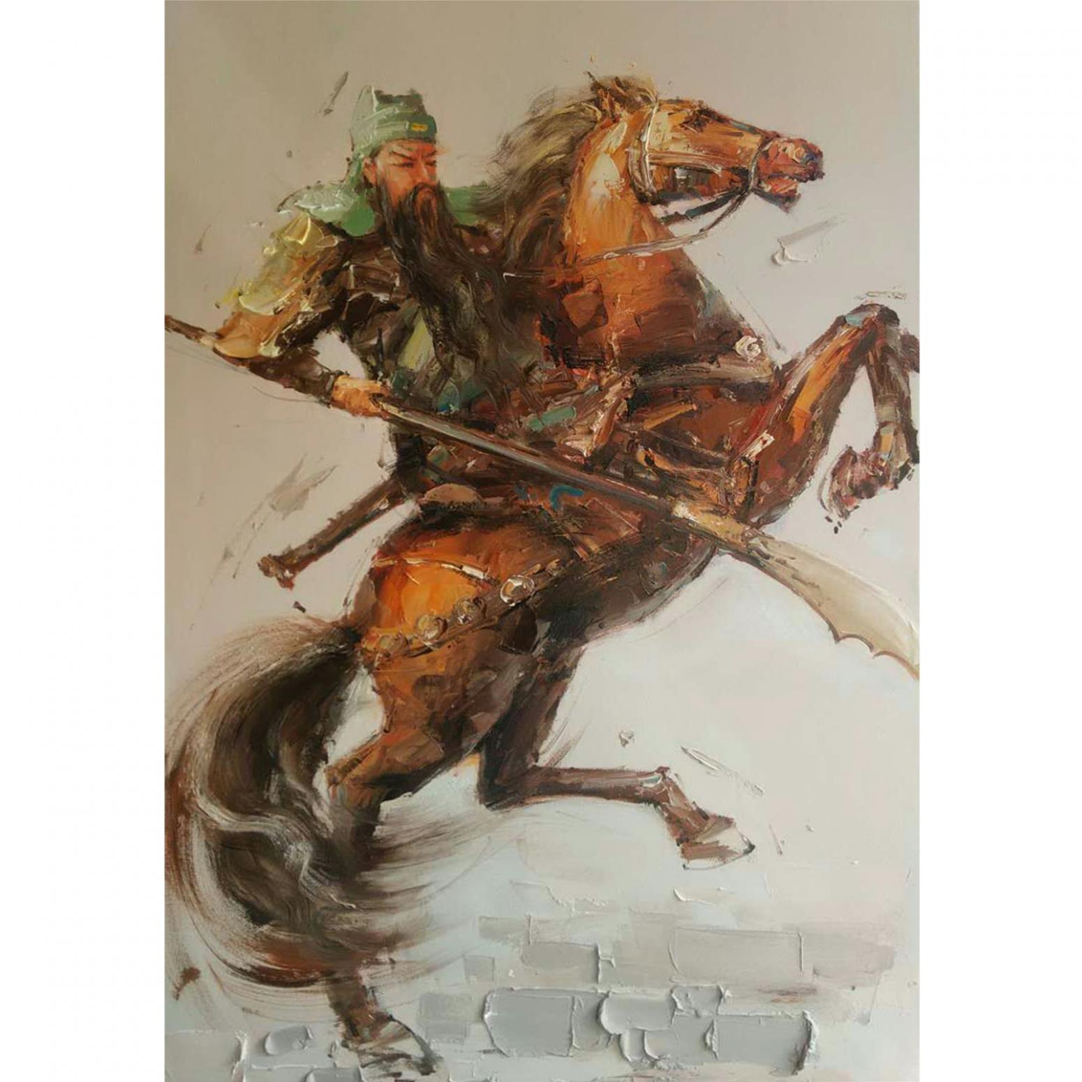 卢锦华油画作品《【英勇】作者卢锦华》