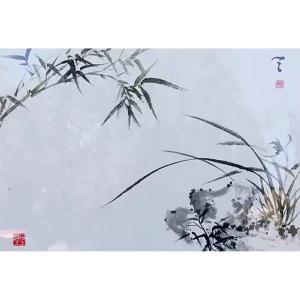 艺术品图片：艺术家周牧天国画作品名称《【简竹】作者周牧天》价格2880.00 元