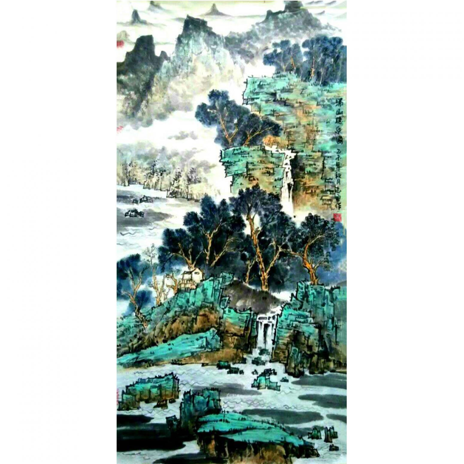 何志勇国画作品《【财源广进】作者何志勇》