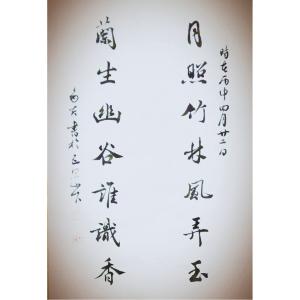 艺术品图片：艺术家王多吉书法作品名称《【月照兰生】作者王多吉》价格480.00 元