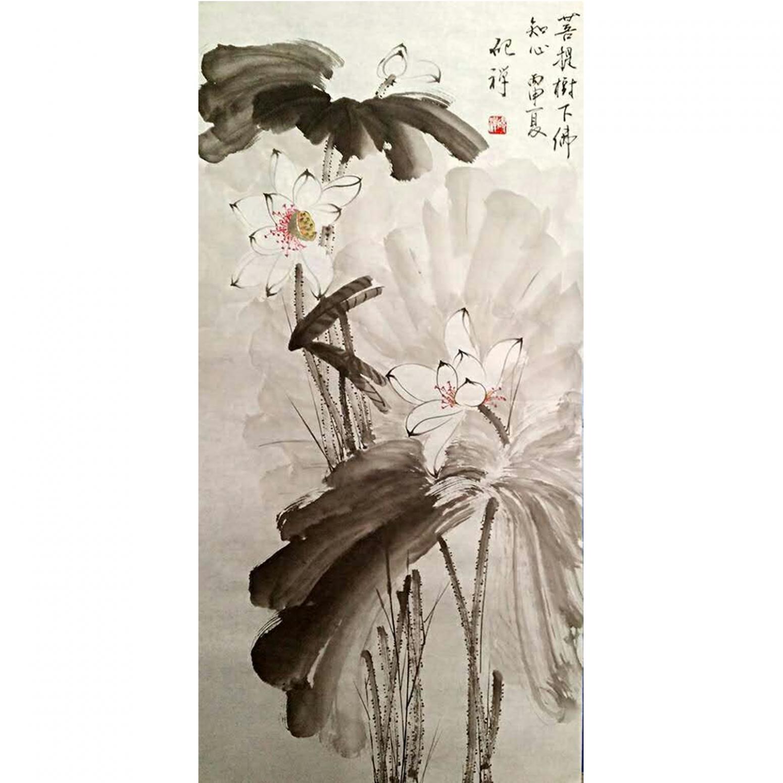 张清永国画作品《【菩提树下佛二】作者张清永》