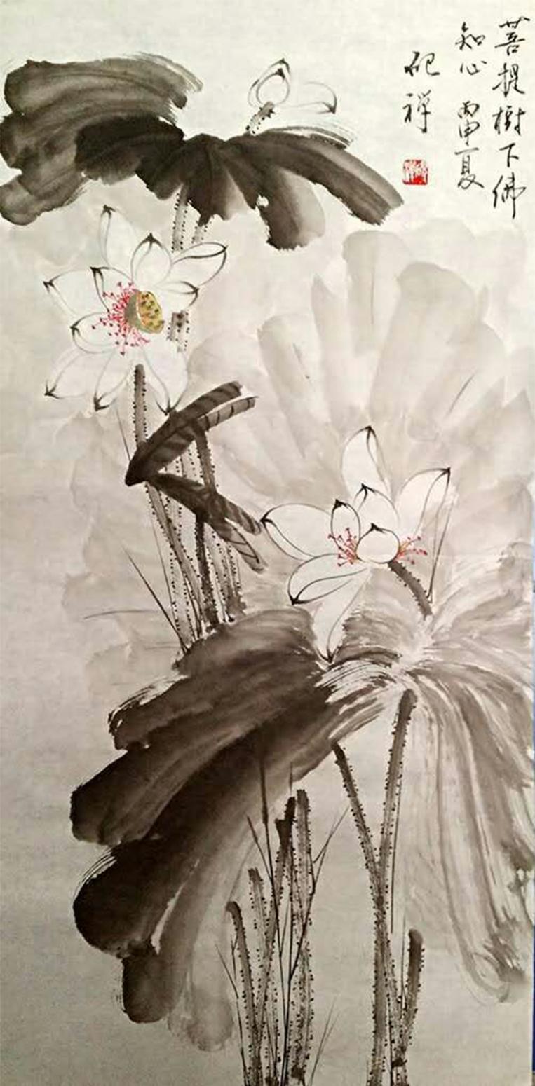 张清永国画作品《【菩提树下佛二】作者张清永》【图0】