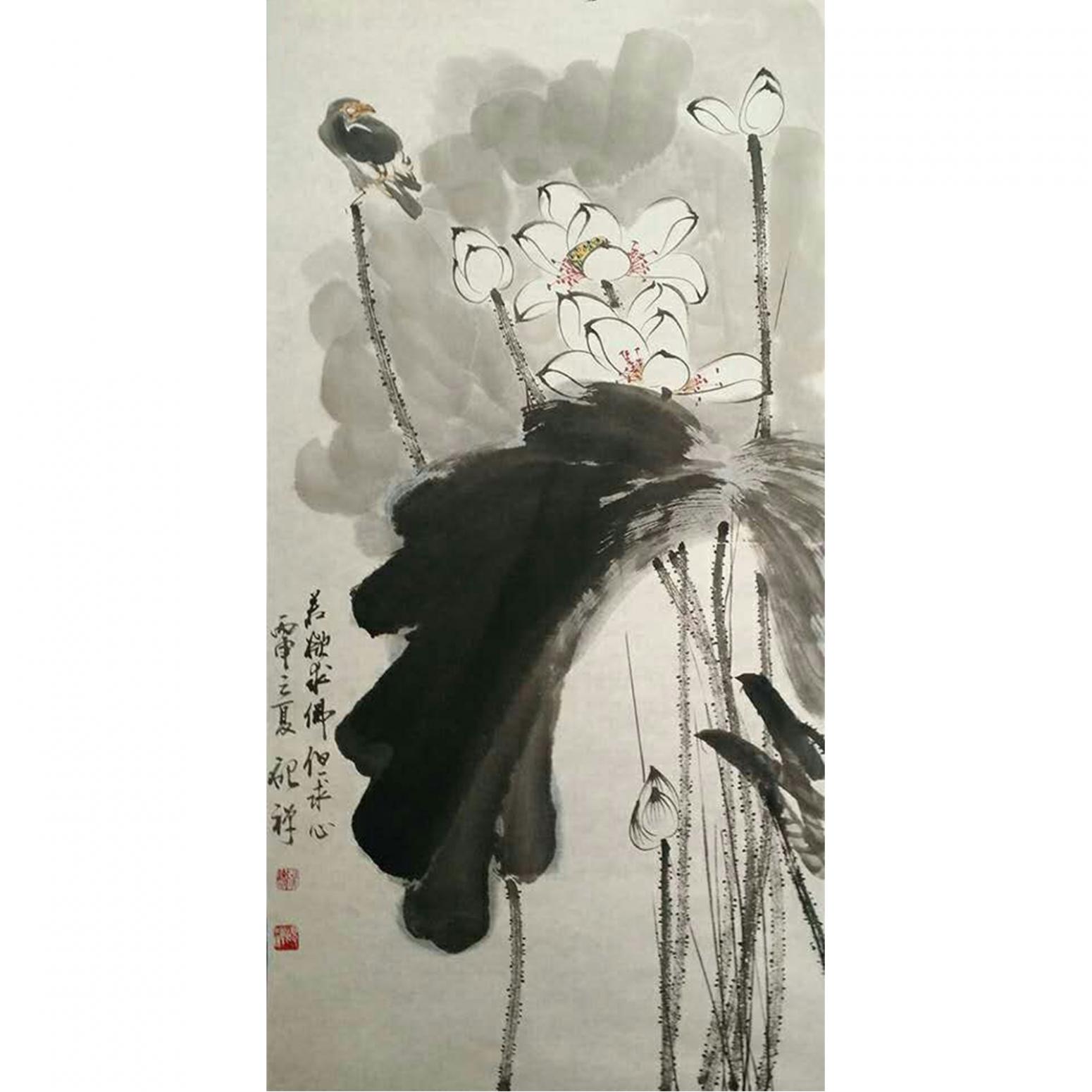 张清永国画作品《【俏立枝头】作者张清永》