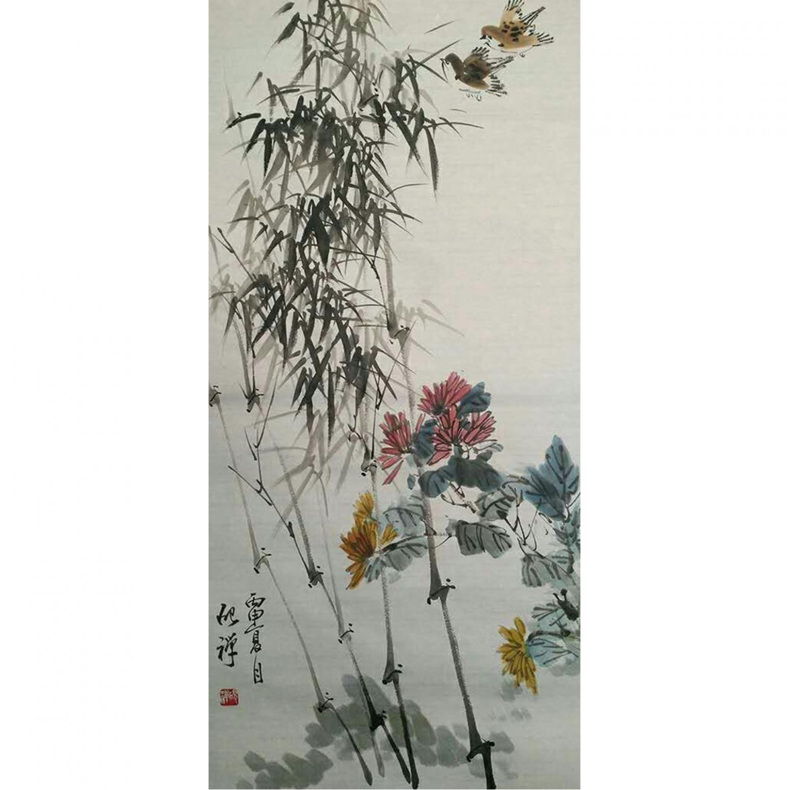 张清永国画作品《【高下立见】作者张清永》