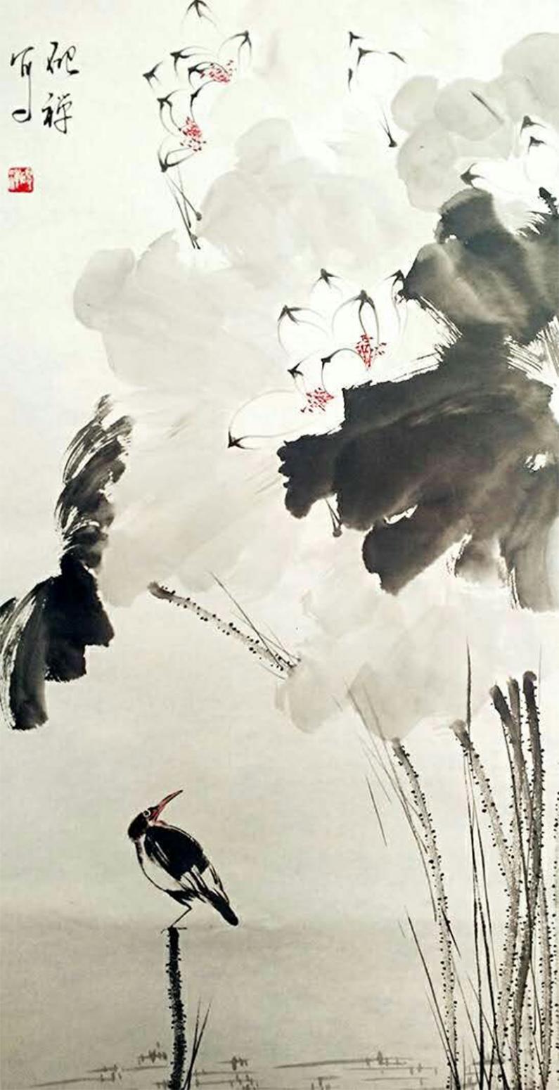 张清永国画作品《【静若莲花】作者张清永》【图0】