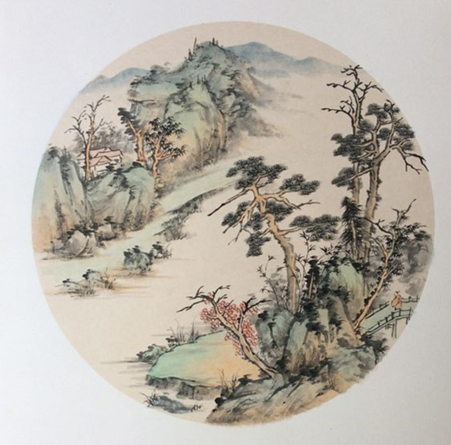 闻超国画作品《【山水1】作者闻超》【图0】