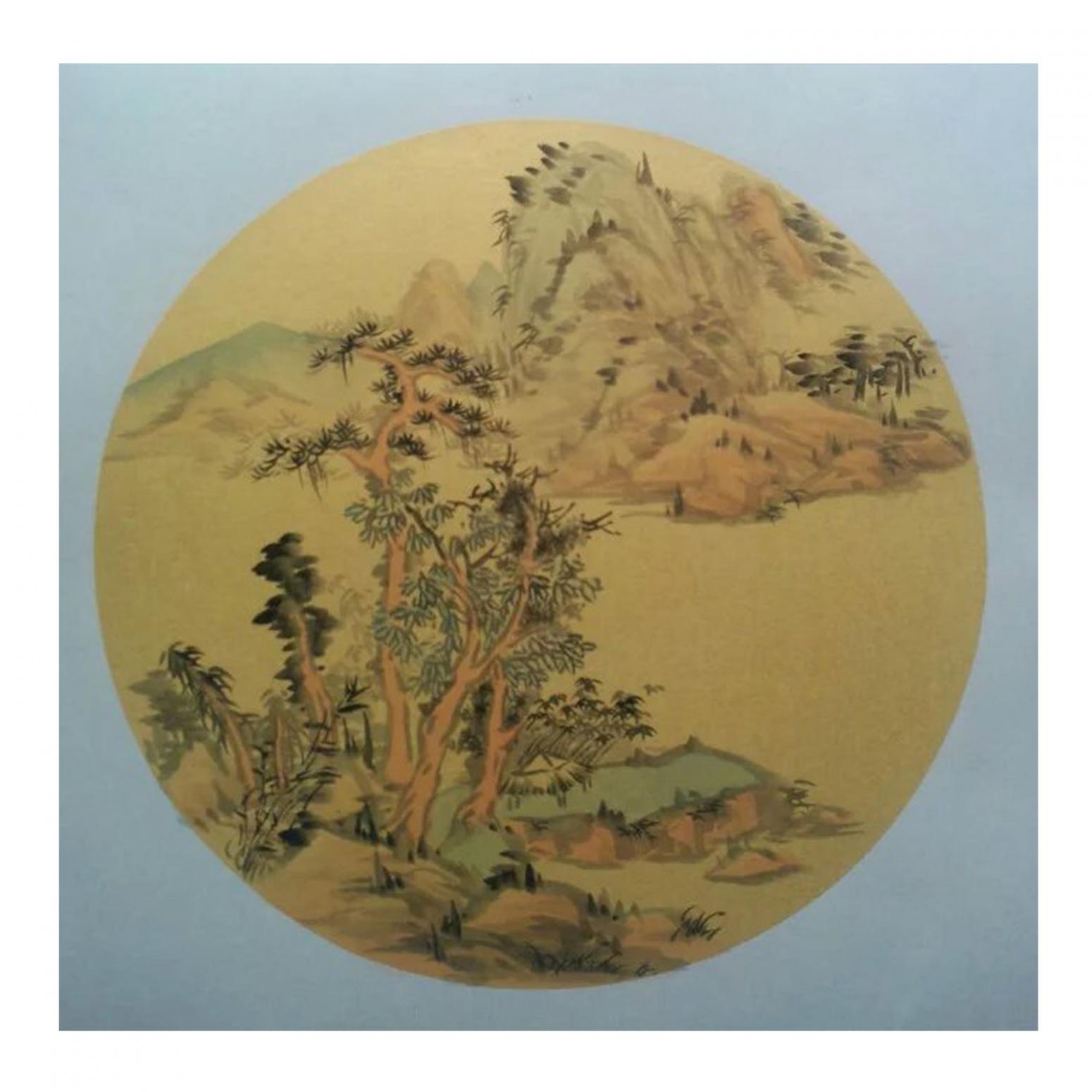 闻超国画作品《【山水2】作者闻超》