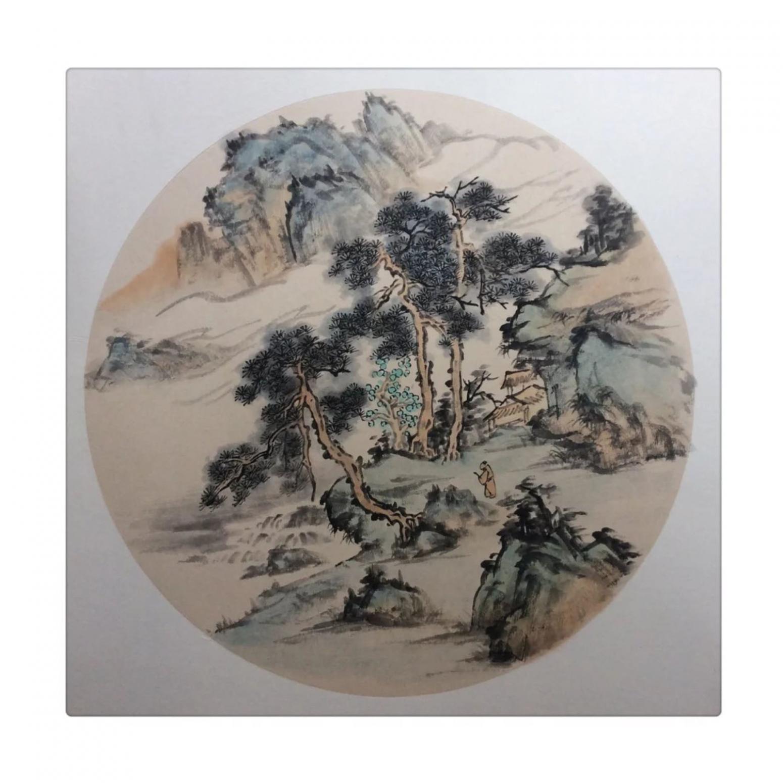 闻超国画作品《【山水4】作者闻超》