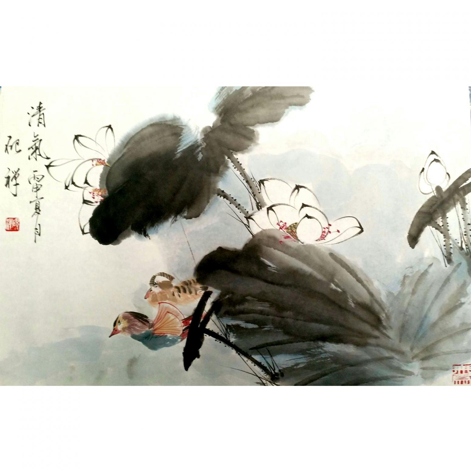 张清永国画作品《【清气】作者张清永》