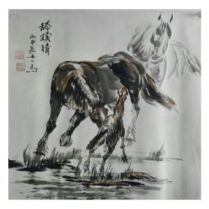 邵西安国画作品《【舔犊情】作者邵西安》价格3840.00元