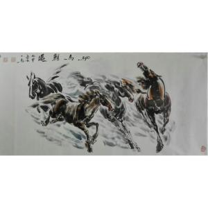 邵西安国画作品《【驷马难追】作者邵西安》价格7680.00元