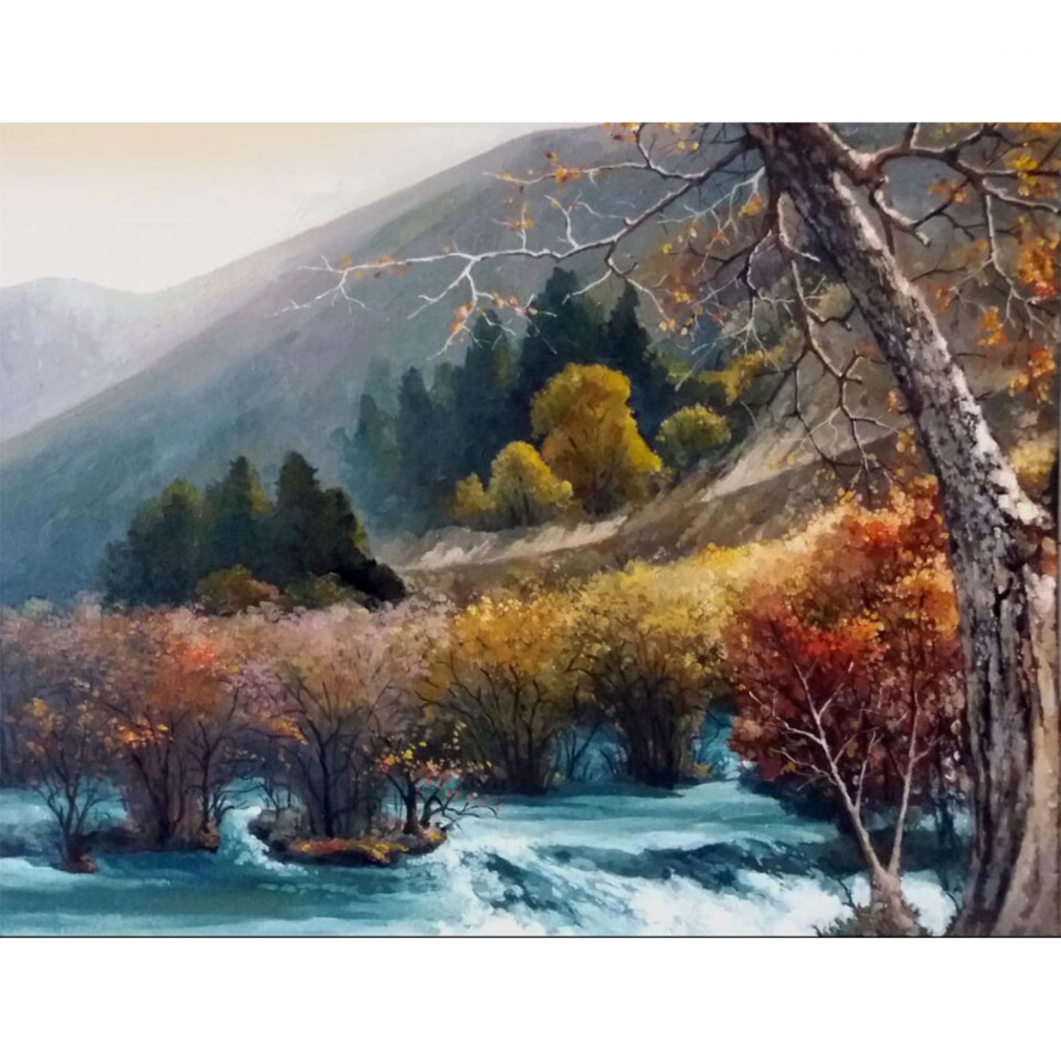 高剑峰油画作品《【九寨沟】作者高剑峰》