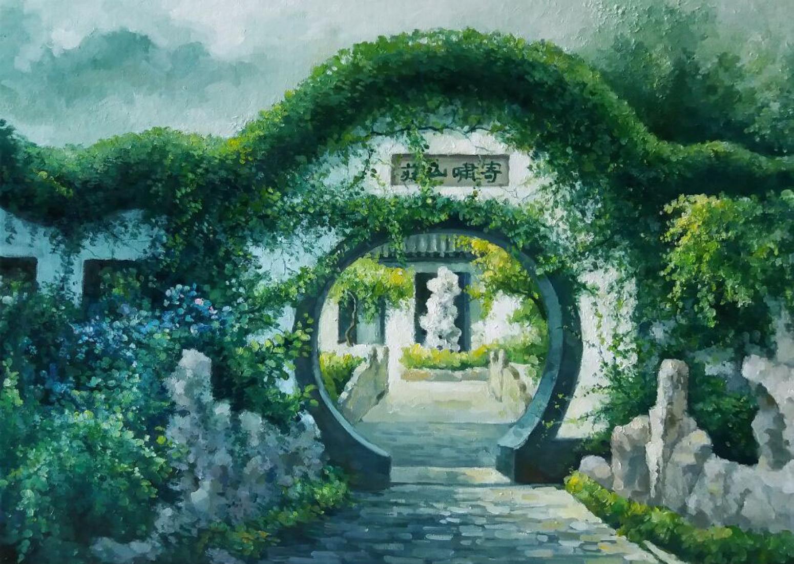 高剑峰油画作品《【扬州小景】作者高剑峰》【图0】