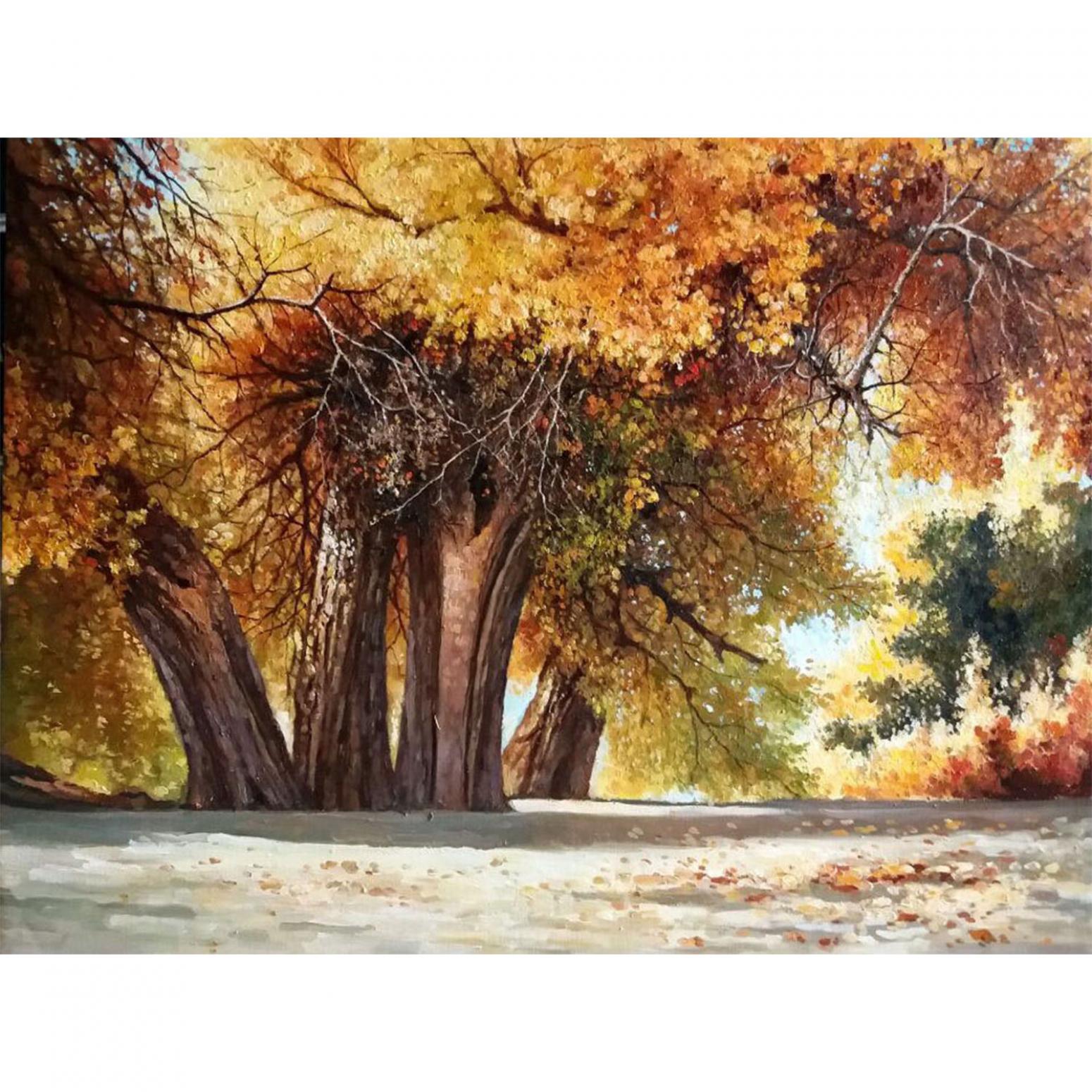 高剑峰油画作品《【胡杨林】作者高剑峰》