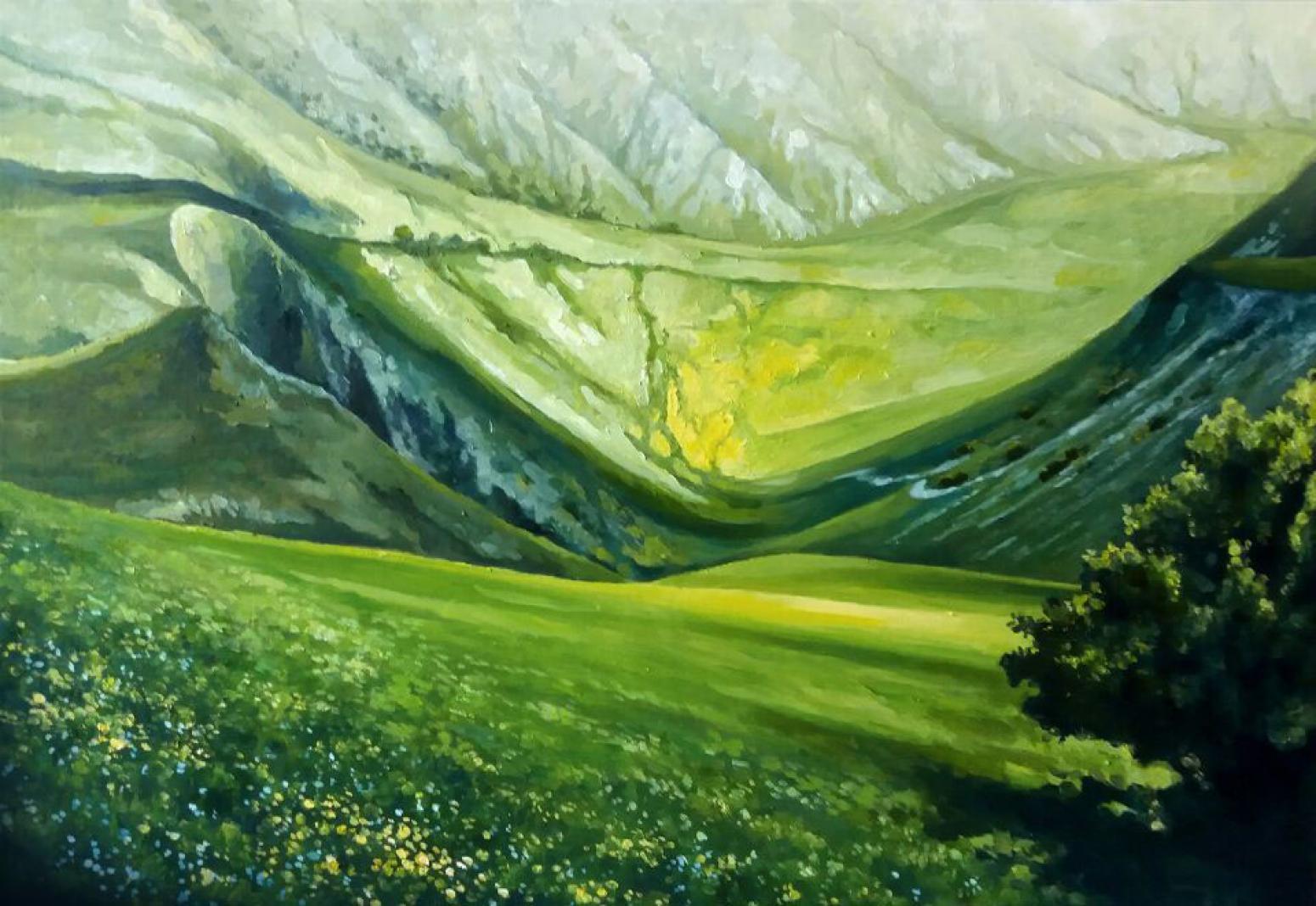 高剑峰油画作品《【祁连山春天】作者高剑峰》【图0】