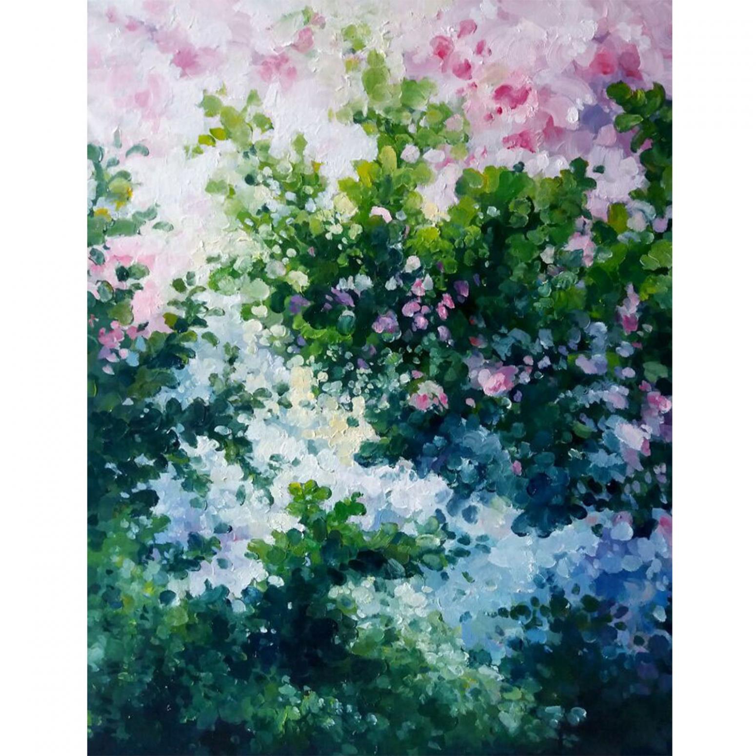 高剑峰油画作品《【红粉翡翠】作者高剑峰》