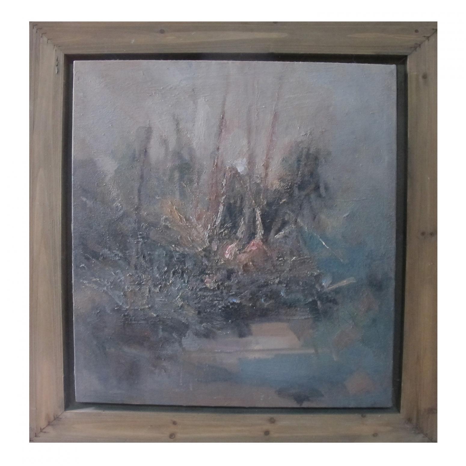 胡静油画作品《【荷】作者胡静》