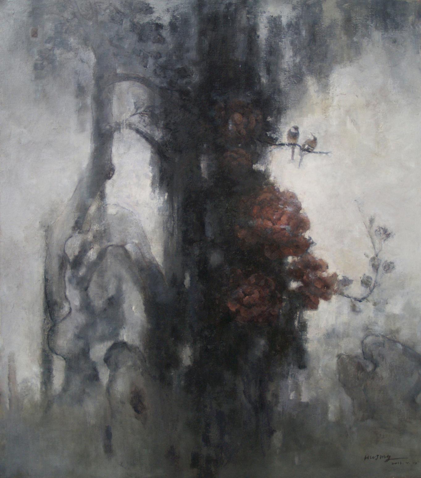 胡静油画作品《【一庭香】作者胡静》【图0】