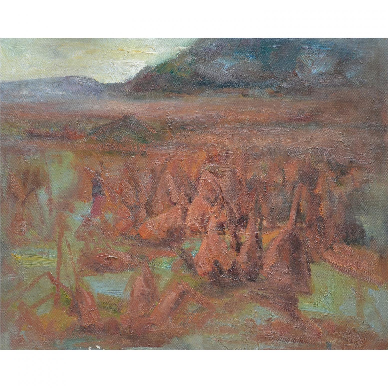 胡静油画作品《【暖风一】作者胡静》