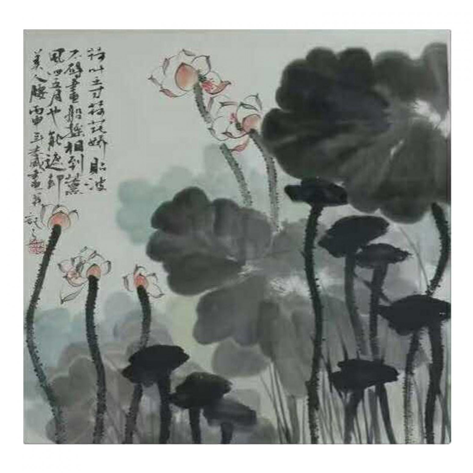 郭志威国画作品《【莲】作者郭志威》