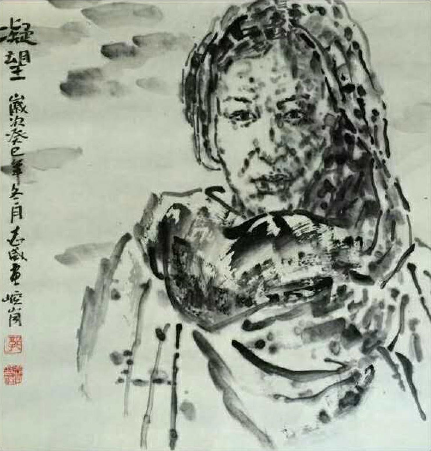 郭志威国画作品《【凝望】作者郭志威》【图0】