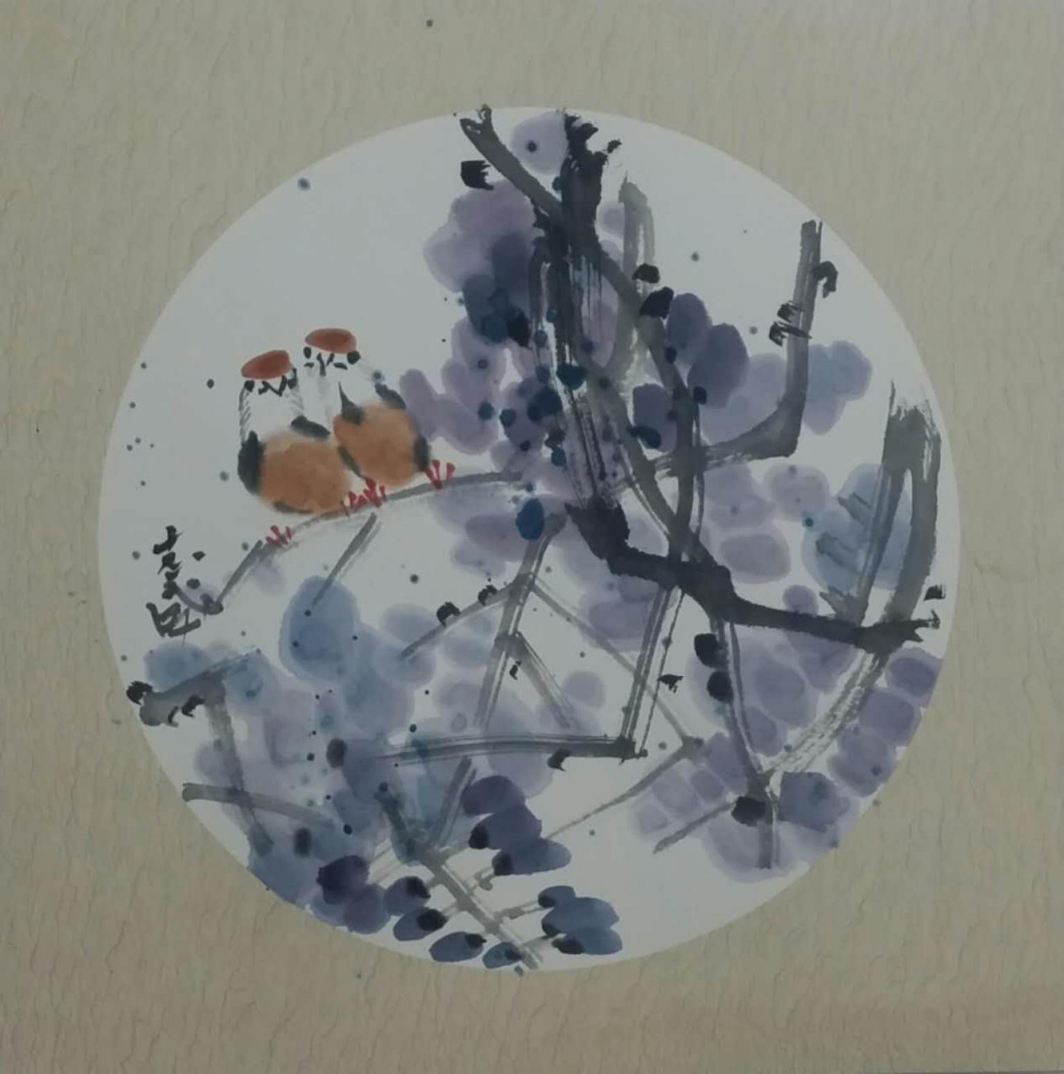 郭志威国画作品《【成双成对】作者郭志威》【图0】