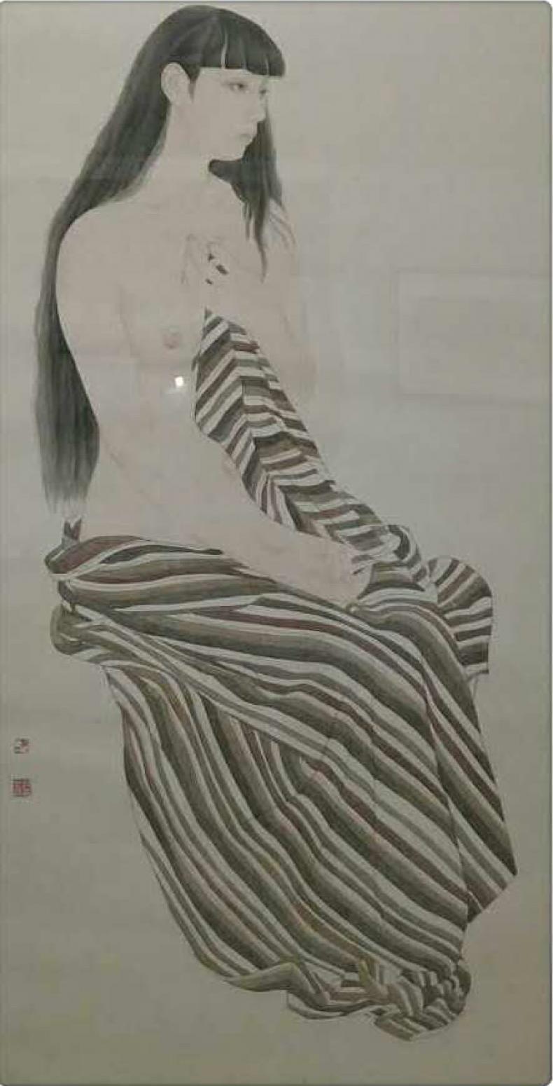 郭志威国画作品《【工笔写实美女图】作者郭志威》【图0】