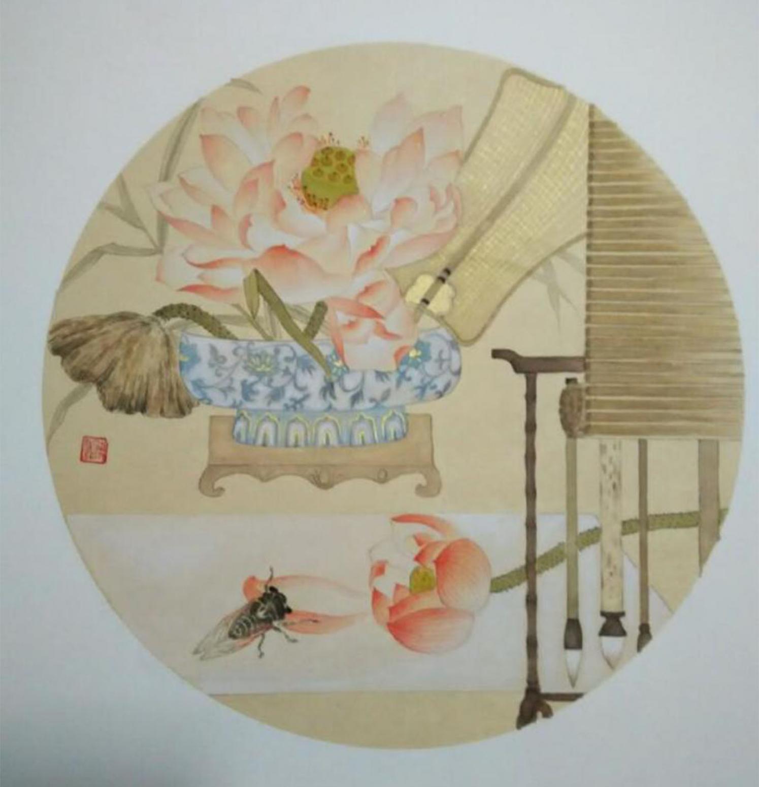 傅斌科国画作品《【莲】作者傅斌科》【图0】