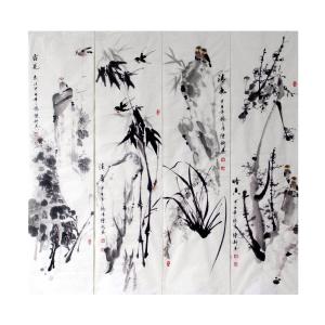 艺术品图片：艺术家陈新义国画作品名称《【梅兰竹菊】陈新义》价格57600.00 元