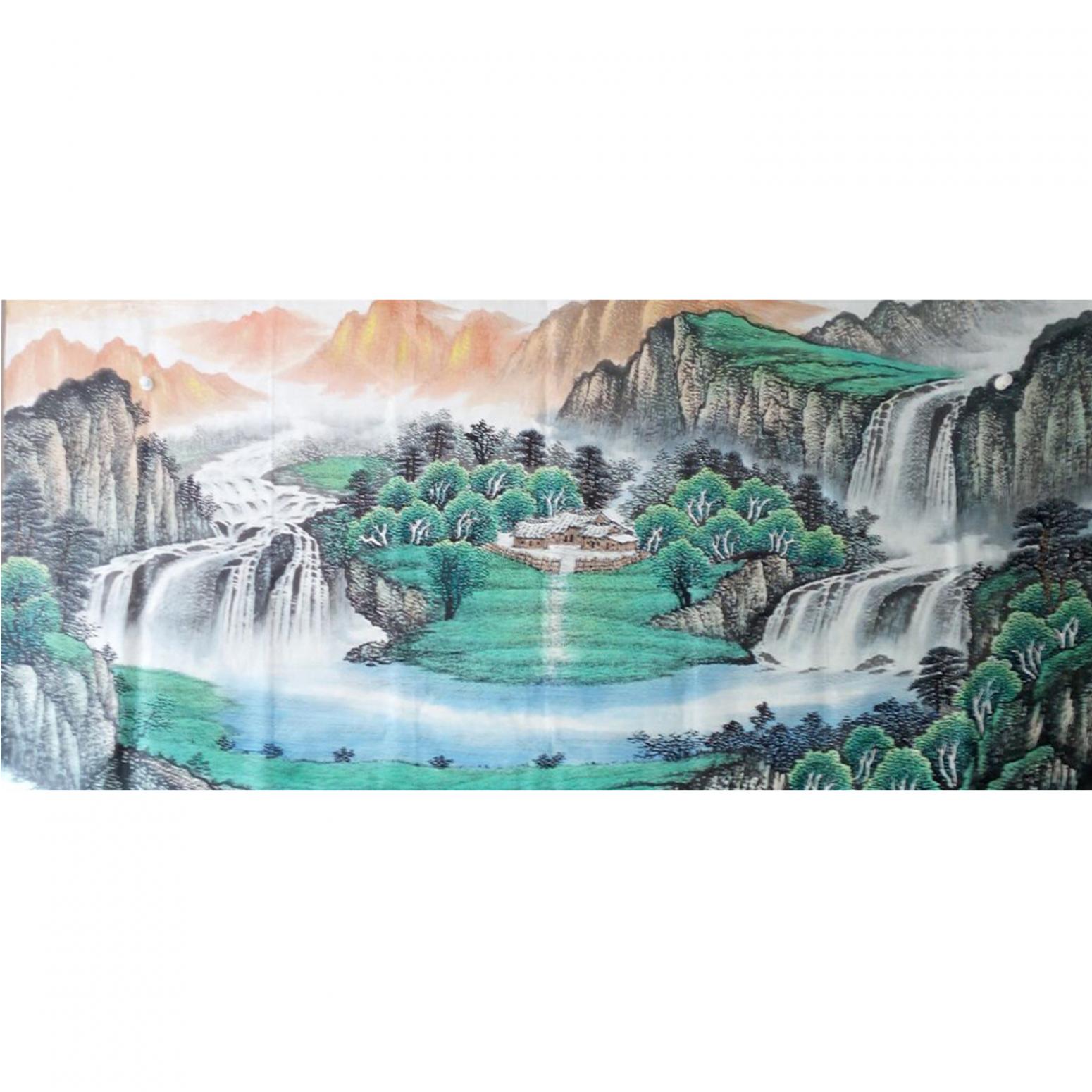 韦杰球国画作品《【高山流水11】作者韦杰球》