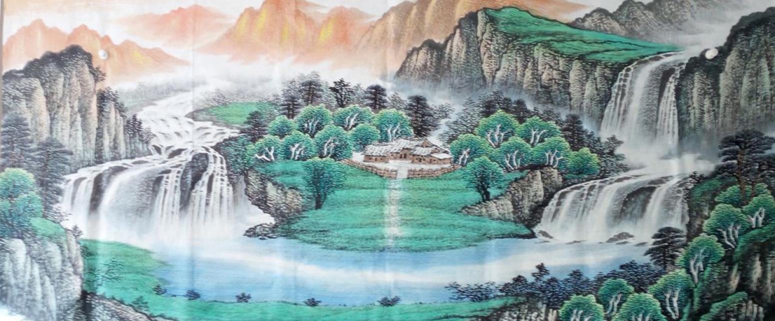 韦杰球国画作品《【高山流水11】作者韦杰球》【图0】