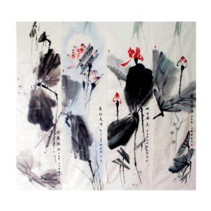 艺术品图片：艺术家陈新义国画作品名称《【荷】作者陈新义》价格43200.00 元