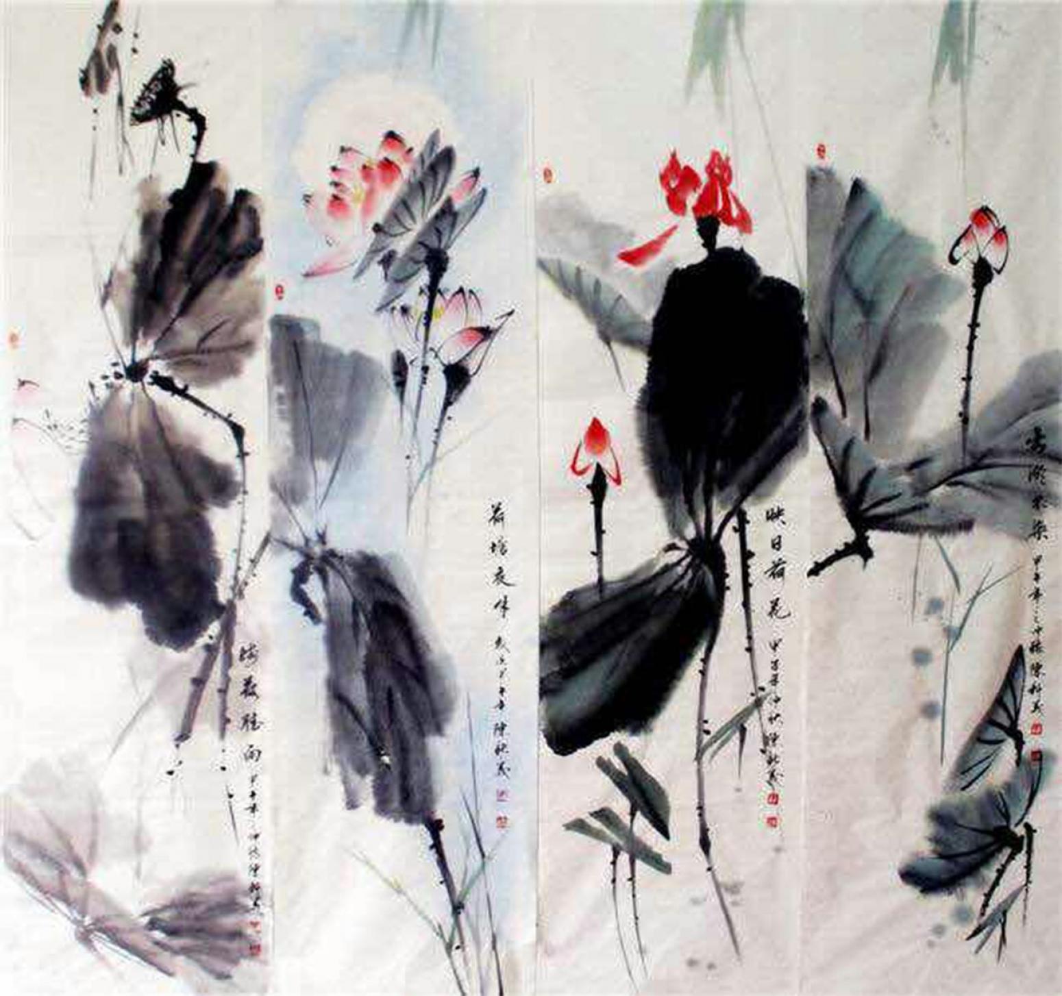 陈新义国画作品《【荷】作者陈新义》【图0】