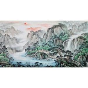 韦杰球国画作品《【高山流水12】作者韦杰球》价格720.00元