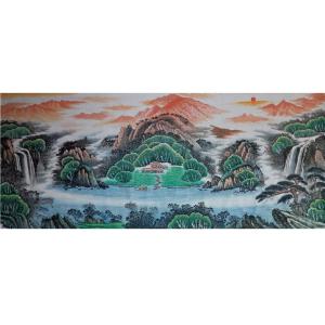 艺术品图片：艺术家韦杰球国画作品名称《【高山流水18】作者韦杰球》价格720.00 元