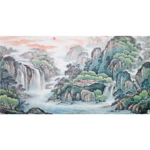 艺术品图片：艺术家韦杰球国画作品名称《【高山流水20】作者韦杰球》价格720.00 元