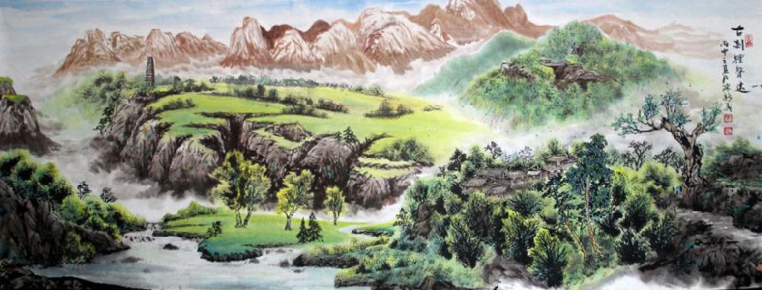 陈新义国画作品《【山水】作者陈新义》【图0】