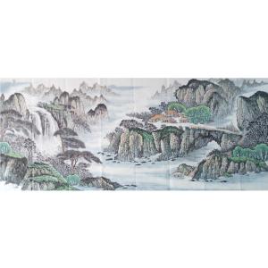 艺术品图片：艺术家韦杰球国画作品名称《【高山流水23】作者韦杰球》价格720.00 元