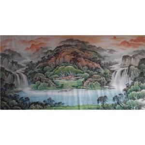 艺术品图片：艺术家韦杰球国画作品名称《【高山流水24】作者韦杰球》价格720.00 元