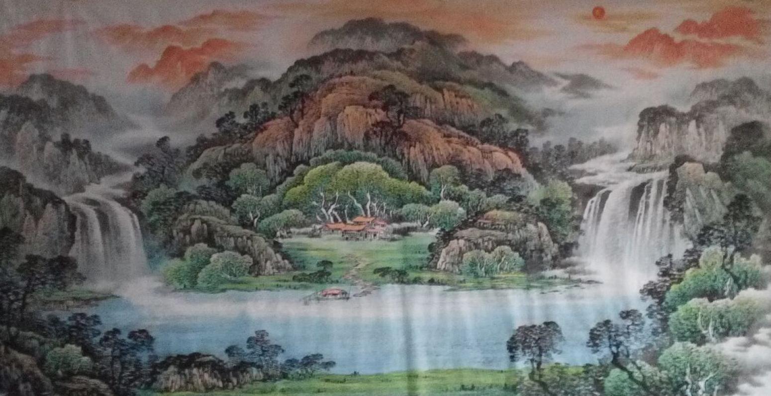 韦杰球国画作品《【高山流水24】作者韦杰球》【图0】