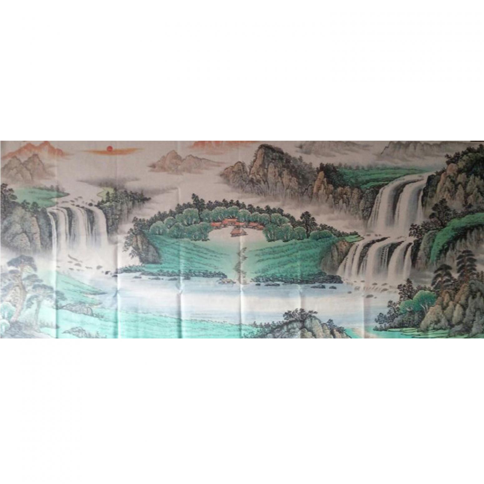 韦杰球国画作品《【高山流水25】作者韦杰球》