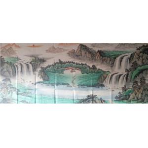 艺术品图片：艺术家韦杰球国画作品名称《【高山流水25】作者韦杰球》价格720.00 元