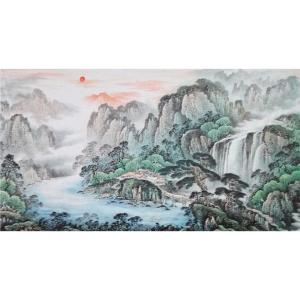 艺术品图片：艺术家韦杰球国画作品名称《【高山流水26】作者韦杰球》价格720.00 元