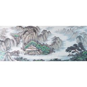 艺术品图片：艺术家韦杰球国画作品名称《【高山流水30】作者韦杰球》价格720.00 元