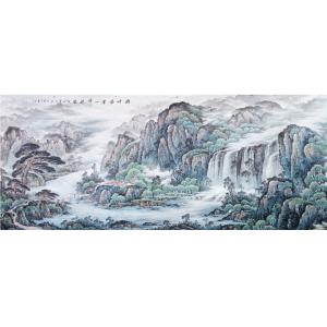 艺术品图片：艺术家韦杰球国画作品名称《【高山流水31】作者韦杰球》价格720.00 元