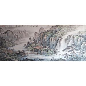 艺术品图片：艺术家韦杰球国画作品名称《【高山流水37】作者韦杰球》价格720.00 元